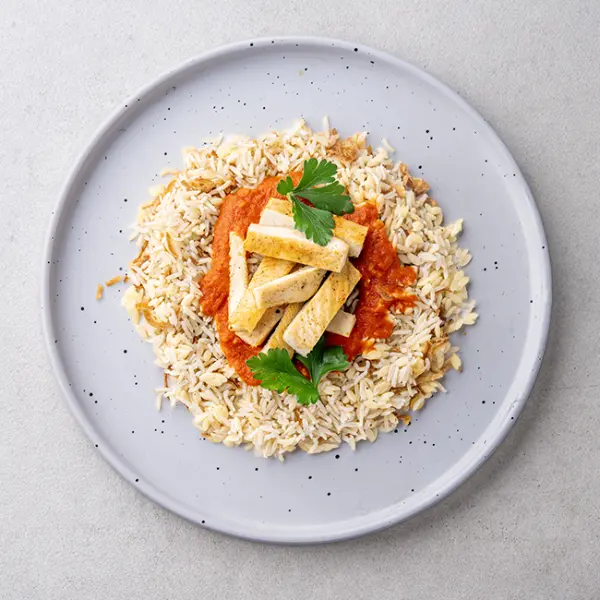 Lebanese Grilled Chicken with Brown Orzo Rice